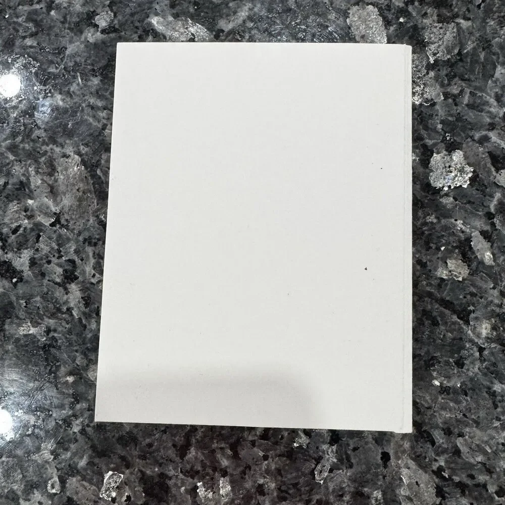 Authentic Chanel White Receipt Holder Emboss Camellia 4” X 3”